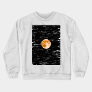 Bright Super Red Moon At Night. For Moon Lovers Crewneck Sweatshirt